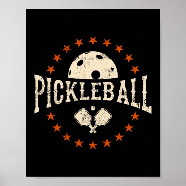 Poster Pickleball vintage (Devant)