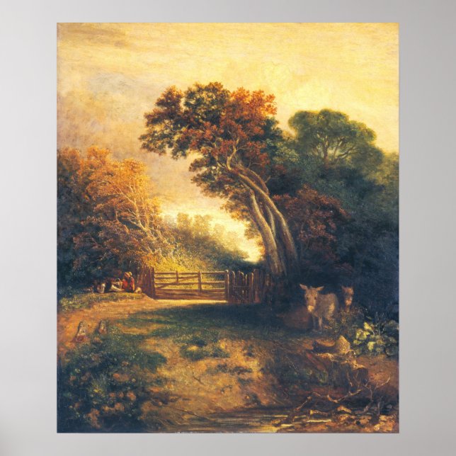 Poster Picnickers et ânes, Joseph Paul Fine Art (Devant)