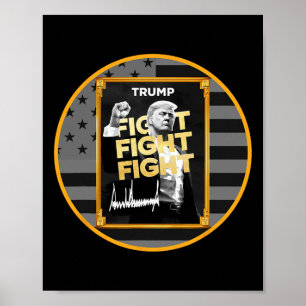 Poster Pièce de monnaie de mème drôle de Trump Crypto Pré