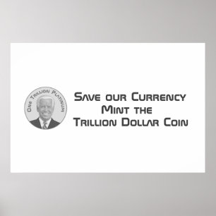 Poster Pièce de monnaie en platine d'une valeur d'un bill
