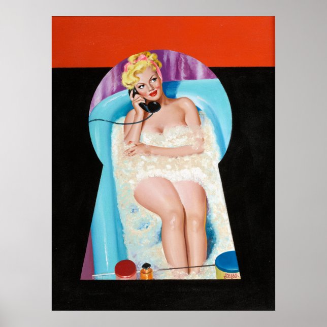 Poster Pièce du clavier du bain vers le haut (Devant)