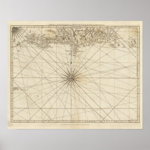 Poster Pièce du sud de St Domingo ou Hispaniola