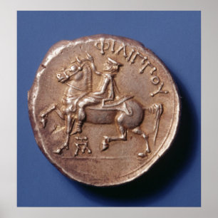 Poster Pièce en argent de Philip II de Macedon