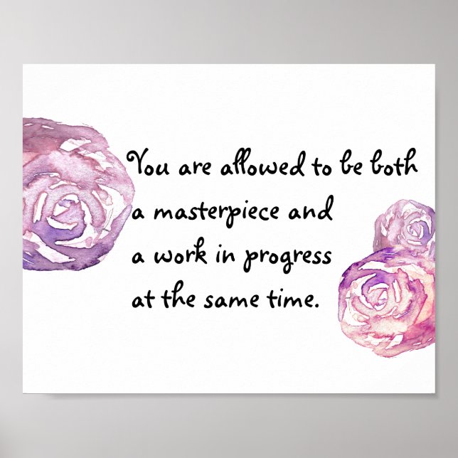 Poster Pièce maîtresse et travail en cours (Devant)