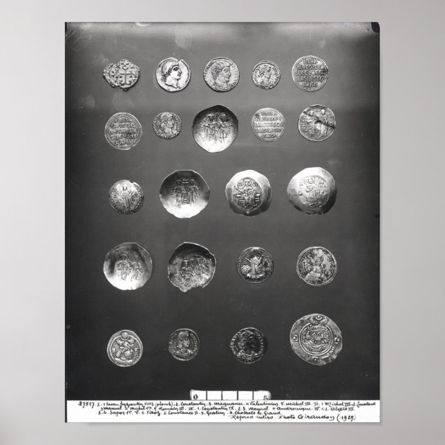 Poster pièces byzantines, romaines et sassaniennes (Devant)