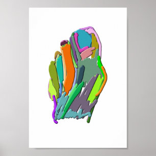 Poster Pied abstrait