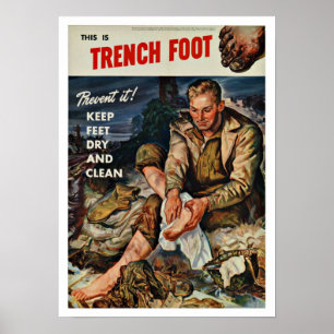 Poster Pied des tranchées de 2ÈME GUERRE MONDIALE -