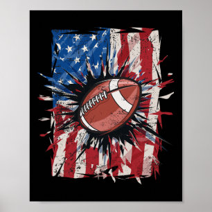 Poster Pied patriotique 4 juillet Hommes Drapeau américai