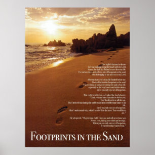 Poster PiedPrints dans le sable