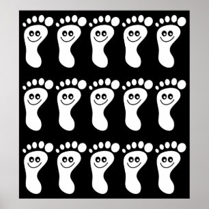Poster Pieds blancs heureux