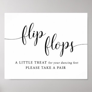 Poster Pieds dansants Chaussures Mariage Flip Flop Signal