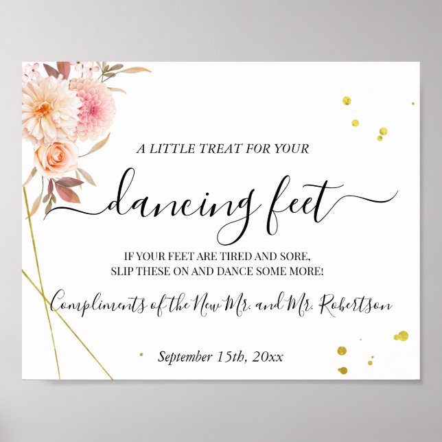 Poster Pieds dansants Flip Flops Symbole de réception de  (Devant)