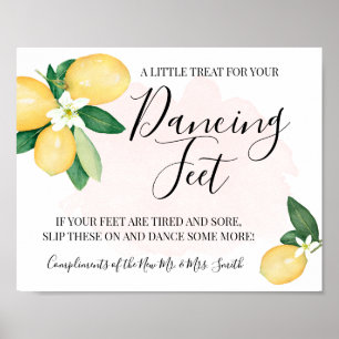 Poster Pieds dansants Signal Flip Flops Mariage Citrons r