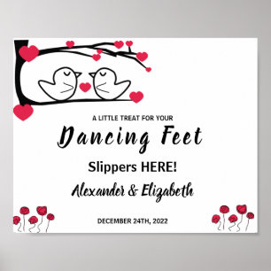 Poster Pieds de danse tongs   Signal Mariage Inséparable
