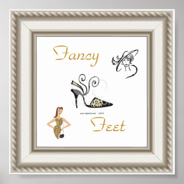 Poster Pieds de fantaisie d'affiche de concepteur (Devant)