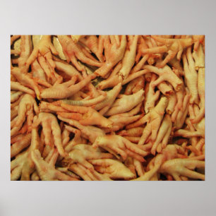 Poster Pieds de poulet cru