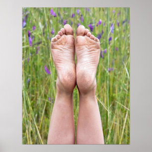 Poster pieds nus sales en fleur sauvage