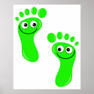 Poster Pieds verts heureux