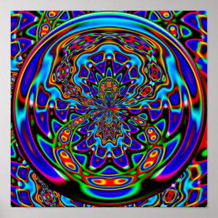 Poster Piège de Vénus Abstrait Numérique
