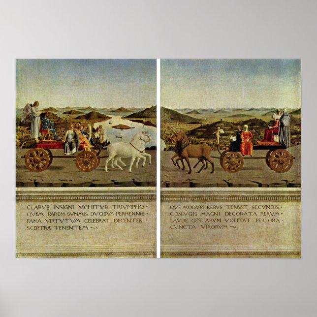 Poster Piero della Francesca - Triomphe du duc (Devant)