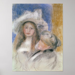 Poster Pierre A Renoir   Berthe Morisot et sa fille
