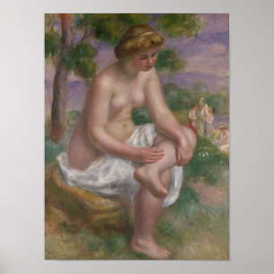 Poster Pierre A Renoir   Béton assis dans un paysage