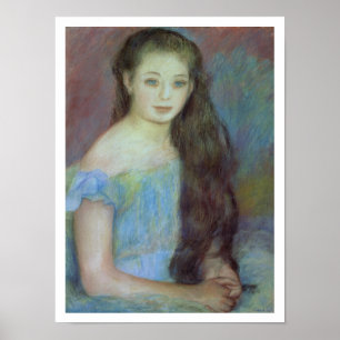 Poster Pierre A Renoir Jeune fille aux yeux bleus