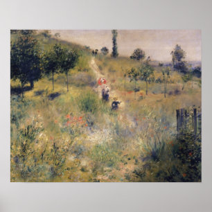 Poster Pierre A Renoir   Le chemin à travers l'herbe long