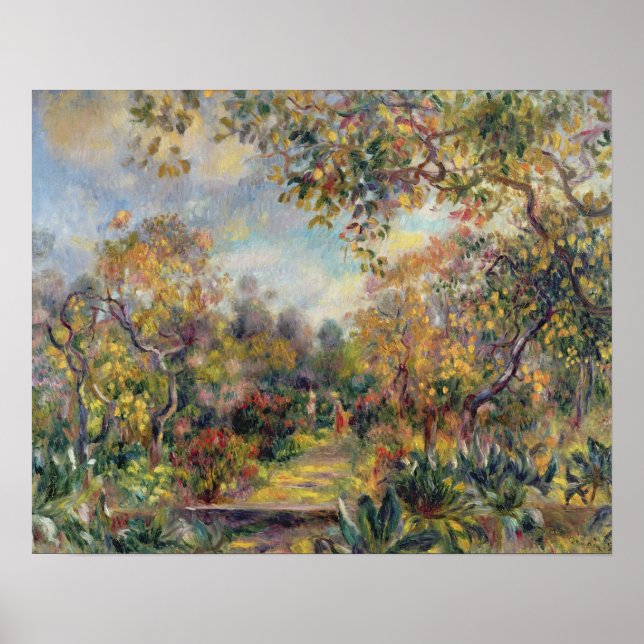Poster Pierre A Renoir | Paysage à Beaulieu (Devant)