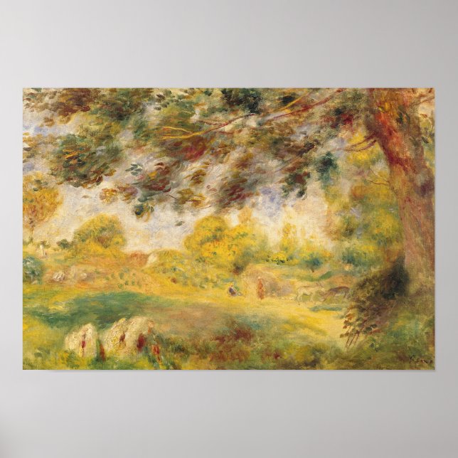 Poster Pierre A Renoir | Paysage du printemps (Devant)