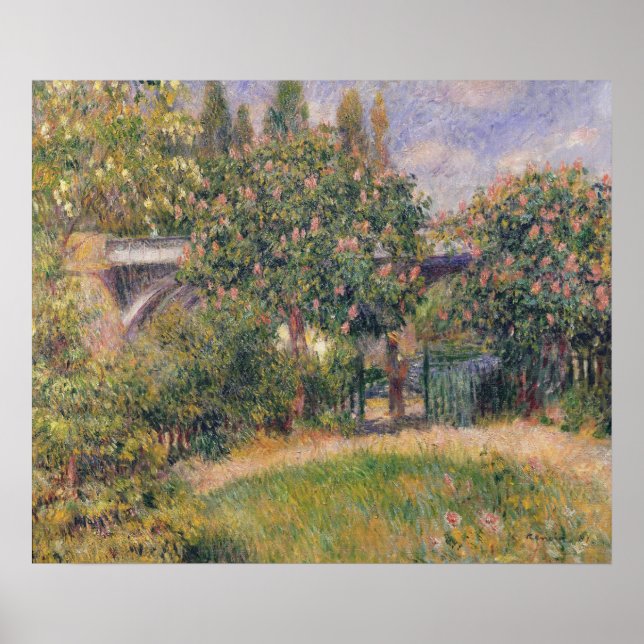 Poster Pierre A Renoir | Pont ferroviaire à Chatou (Devant)