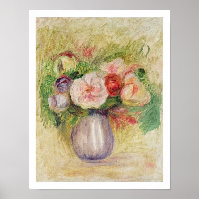 Poster Pierre A Renoir | Vase de fleurs (Devant)