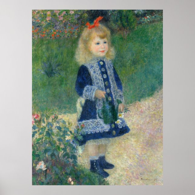 Poster Pierre Auguste Renoir A Girl with a Watering Can (Devant)