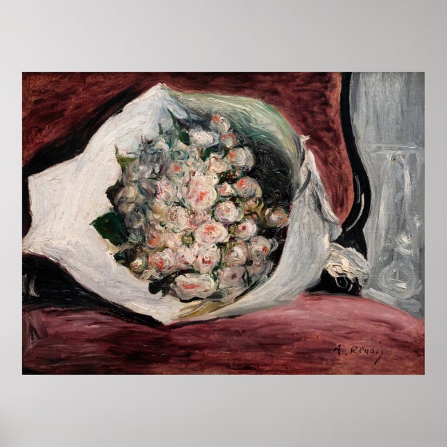 Poster Pierre-Auguste Renoir - Bouquet dans une boîte (Devant)