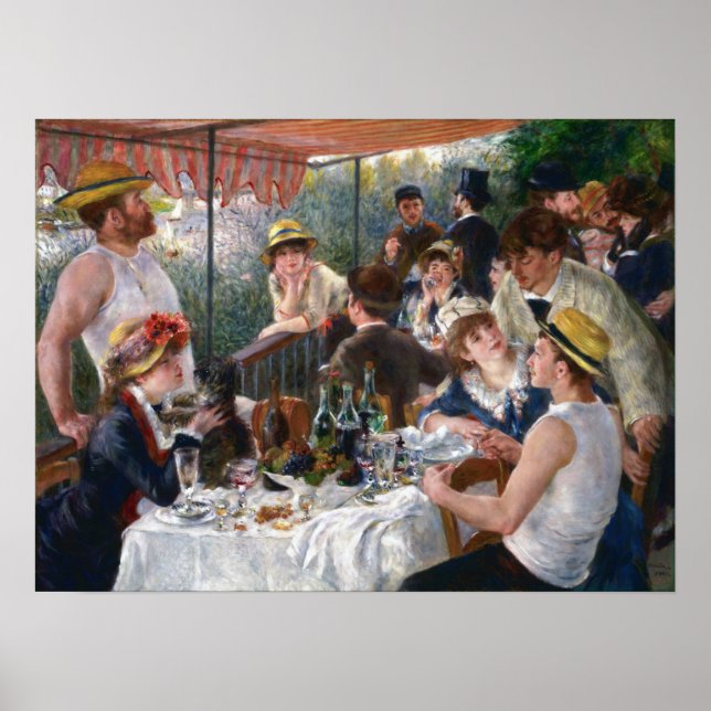 Poster Pierre-Auguste Renoir - Déjeuner de la fête nautiq (Devant)