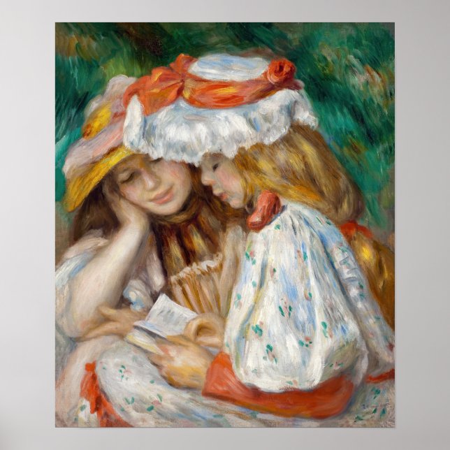 Poster Pierre-Auguste Renoir - Deux Filles Lecture (Devant)