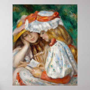 Poster Pierre-Auguste Renoir - Deux filles lisant