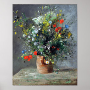 Poster Pierre-Auguste Renoir Fleurs dans un Vase