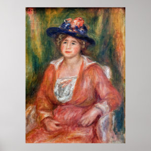 Poster Pierre-Auguste Renoir - Portrait d'une femme assis