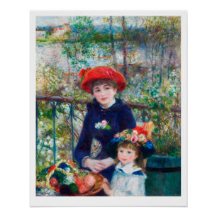 POSTER : PIERRE AUGUSTE RENOIR: TWO SISTERS, 1881