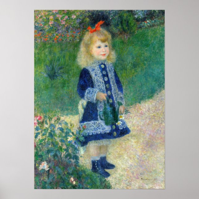 Poster Pierre-Auguste Renoir - Une fille avec une canne d (Devant)