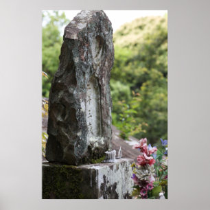 Poster Pierre commémorative bouddhiste