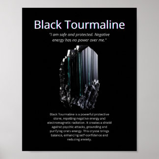 Poster Pierre de cristal Tourmaline Noire Signifiant