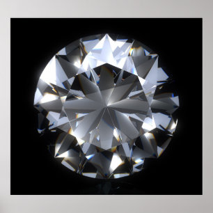 Poster Pierre de diamant : l'espace noir brille.