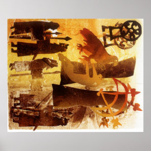 Poster Pierre de garde et symboles