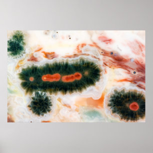 Poster Pierre de jaspe d'océan trouvée à Madagascar