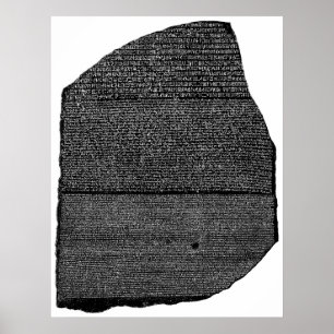 Poster Pierre de Rosetta stèle de granodiorite égyptienne