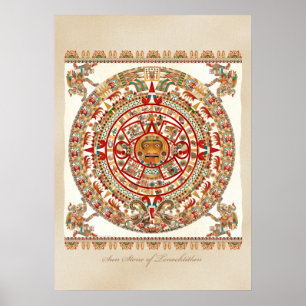 Poster Pierre de Soleil de Tenochtitlan