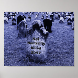 Poster Pierre d'entrée de neutralité Net RIP