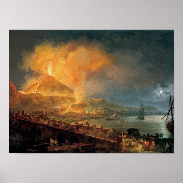 Poster Pierre-Jacques Volaire : L'éruption du Vésuve (Devant)